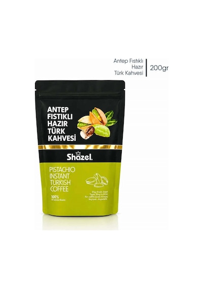 Shazel Antep Fıstıklı Hazır Türk Kahvesi 200g X 18 Adet Öğütülmüş