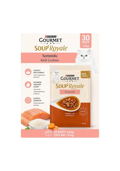 Gourmet Gold Soup Royale Somon Etli Kedi Çorbası 30x45g