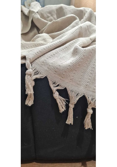 Çift Kişilik Pike 200x230cm, Bej, %100 Pamuk, Yumuşak Dokulu, Hann Yalın Bej