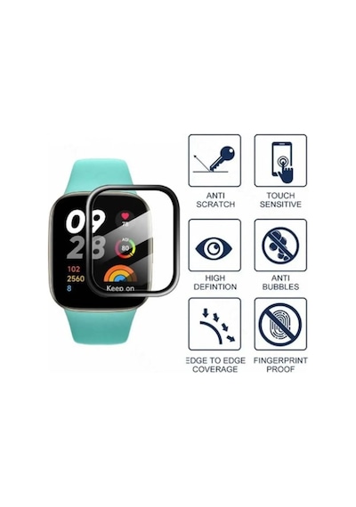 Xiaomi Redmi Watch 3 Active 1.83" Ekran Koruyucu 3d Kavisli Full
