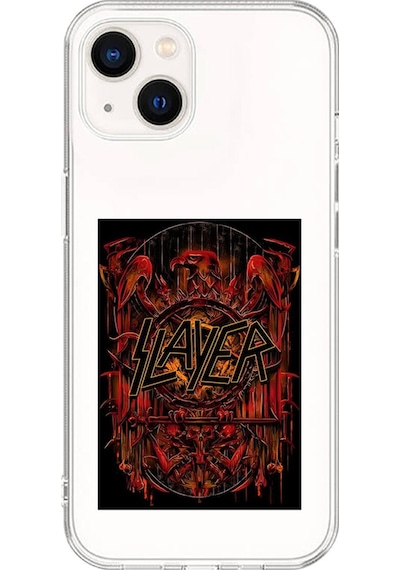 Apple Uyumlu iPhone 13 Mini Şeffaf Kılıf Slayer Tasarımlı