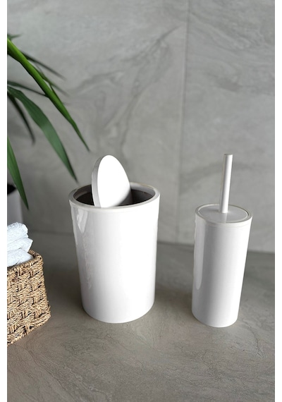 Prima Nova Flores 2'li Banyo Seti - Beyaz Beyaz