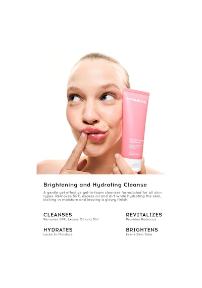 Cream Co. Leke Karşıtı Nemlendirici Yüz Temizleme Jeli Niacinamide Hyalüronik Asit,100 Ml, Tüm Cilt Tipleri Sku: Smg8690010418364