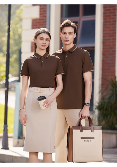 New Performance.arw50313.serintutan-antibakteriyel-yüksek Kalite.düğmeli Polo T.shirt Kahve