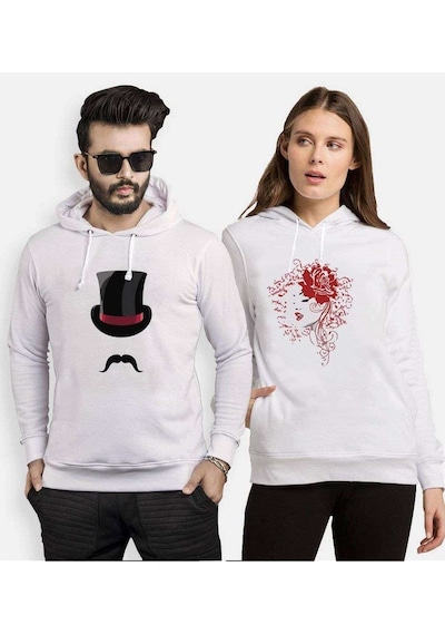 Tshirthane Her Beast His Beutiful Sevgili Kombinleri Kapüşonlu