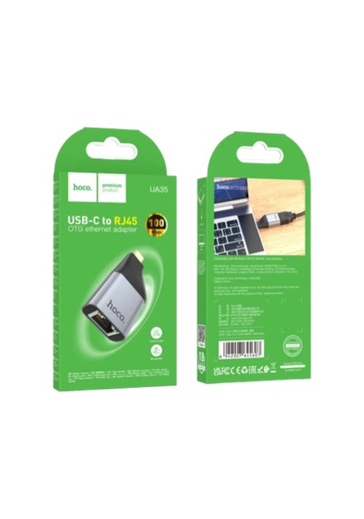 Hoco. Ua35 Type-c To Ethernet Dönüştürücü - Gri Diğer