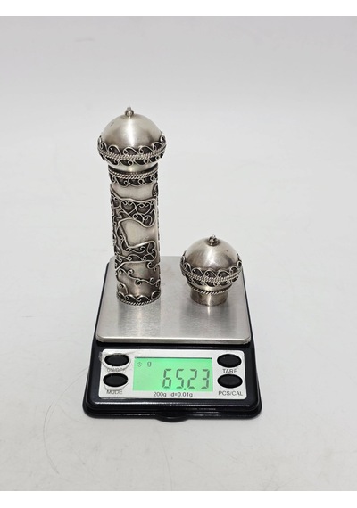 Antika Fransız 925 Ayar Gümüş Ferman Kutusu 65 Gram 12x3cm 171