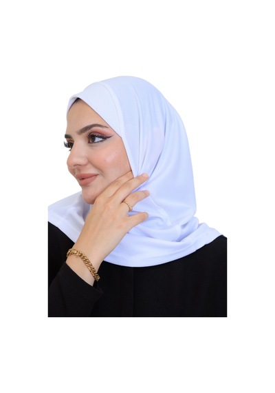 Modish Group Hazır Başörtü Pratik Tak Çıkart Kadın Günlük Şal Hafif Kırışmaya Dayanıklı Beyaz