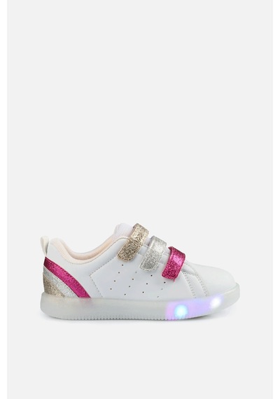 Vicco Sun Işıklı Kız Çocuk Beyaz/fuşya Sneaker