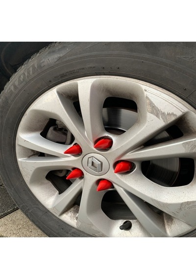 Sivri Bijon Kapağı Kırmızı Bijon Kapağı 17mm