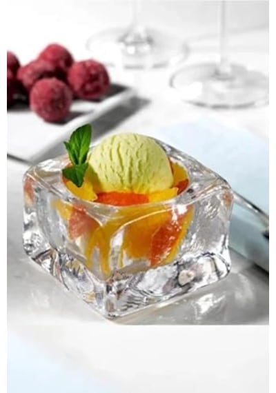Nude 24323 Ice Kare Dondurmalık Servis Tabağı , 9 Cm, El İmalatı Açık Bej