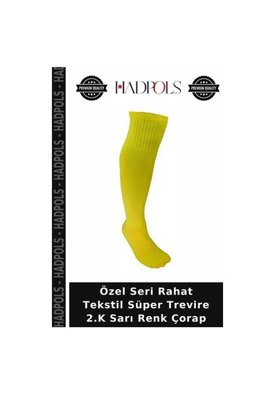 Hadpols Özel Seri Rahat Tekstil Süper Trevire 2.k Sarı Renk Çorap