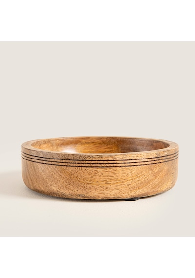 Raye Ahşap Sunum Kasesi 15x15x4 Cm Natural
