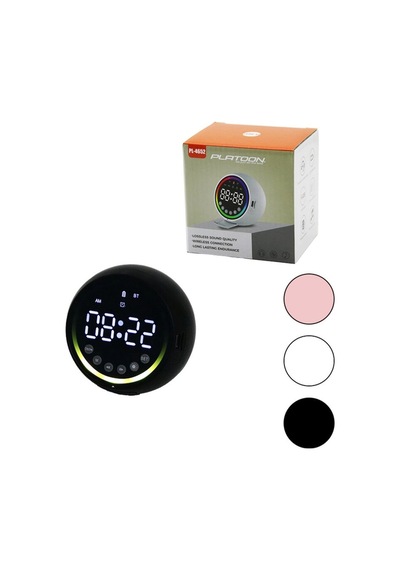 Dijital Saat - Bluetooth Wireless Mini Hoparlör Speaker Usb Şarjlı - Işıklı 5w Pl-4652 Bx40