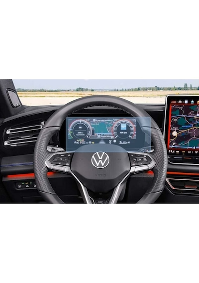Volkswagen Tiguan Uyumlu 10.25 İnç Dijital Gösterge Ve 12.9 İnç Multimedya Ekran Koruyucu 9H Nano Ekran Koruyucu