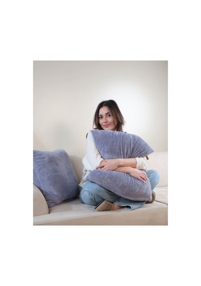 Gri Wellsoft 2'li Hediyelik Dekoratif Kırlent Kılıfı 35x55 Cm