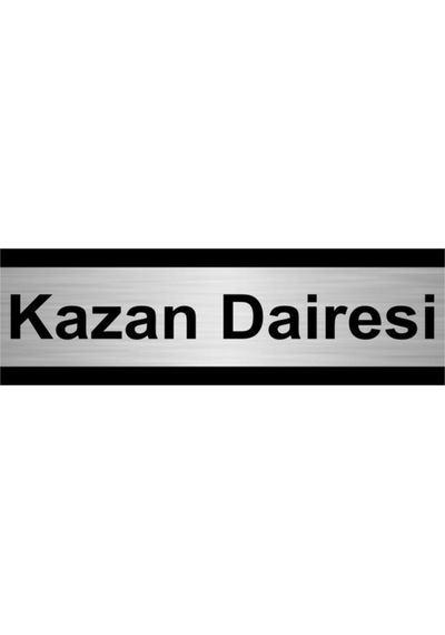 Kazan Dairesi 5x20cm Gümüş Renk Metal Yönlendirme Levhası