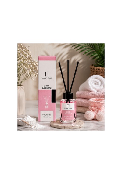 Baby Powder Çubuklu Oda Kokusu 110 Ml Reed Diffuser Kalıcı Ferah Ev Kokusu Pudra