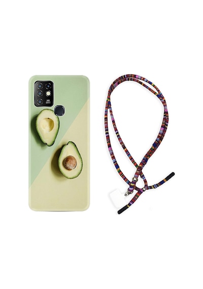 Infinix Hot 10 Kılıf Rasta Boyun Askılı Dog In The Dress 1364