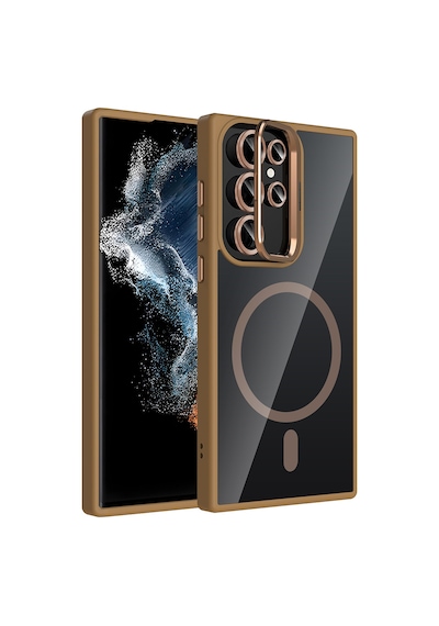 Teleplus Samsung Galaxy Uyumlu S22 Ultra Kılıf Etro Standlı Lens li Kapak
