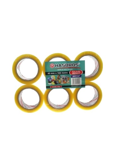 Koli Bandı 45 Mm X 100 Mt 6 Adet Hasbros Koli Bandı 45 Mm X 100 Mt 6 Adet Hasbros