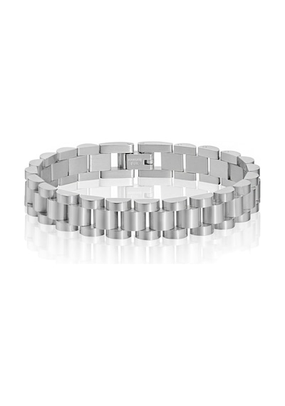 Ehediye Chavin Gri 316 L Çelik Parlak Ve Mat Erkek Bileklik Ed02