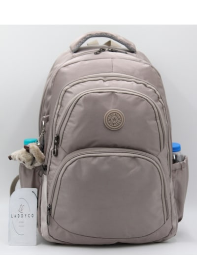 Çok Bölmeli Unisex Vizon Özel Kumaş Günlük Ve Okul Çantası 34600 Kahverengi