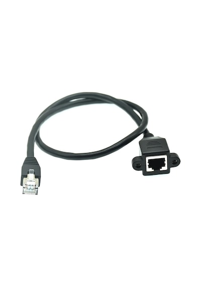 5077 Rj45 Dişi Erkek Uzatma 0.5M Panel Tipi Cat6 Montaj Kablosu