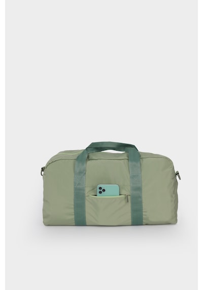 İcone Bag Kadın & Erkek Spor Çantası, Paraşüt Kumaş Önü Cepli Unisex Spor Fitness Gym Çantası Su Yeşili