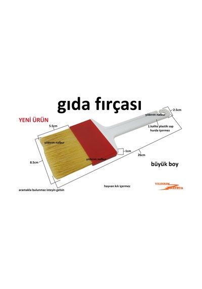 Gıda Fırçası Büyük Boy Aşçı Fırçası Yumurta Fırçası
