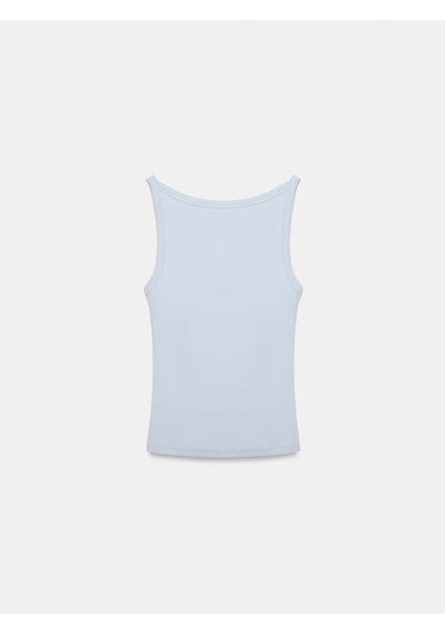 Dilvin 32774 Halter Yaka Top-açık Mavi