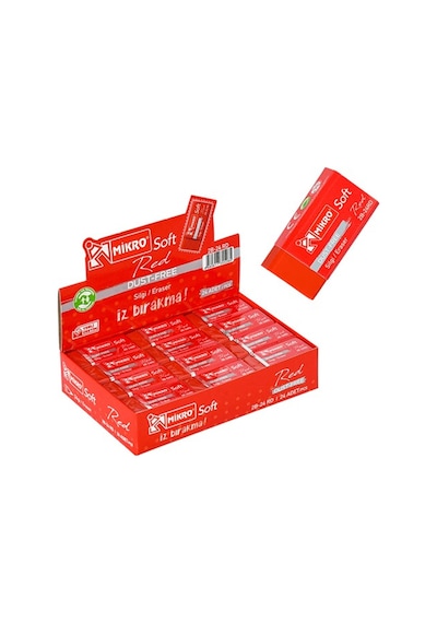 Mikro Silgi Soft Kırmızı 2b-24rd