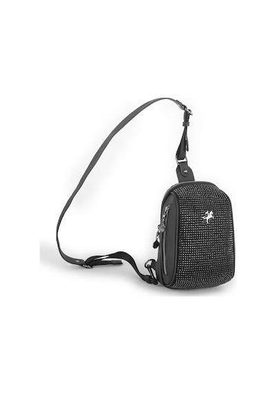 Nas Bag Bel Ve Body Bag Siyah Taşlı Siyah