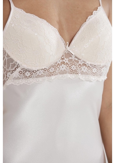 Pierre Cardin 600 Kadın Saten Dantelli Gecelik (534724713)