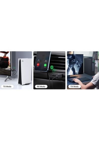 Usb Bluetooth 5.0 2in1 Ses Adaptörü Rx & Tx Alıcı Ve Verici Hub