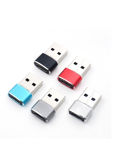 Çeşitli Renk Usb To Type-c 3.0 Veri Aktarımı Otg Çevirici Usb'den Type-c'ye Dönüştürücü Adaptör Yüksek Hızlı Çok Renkli