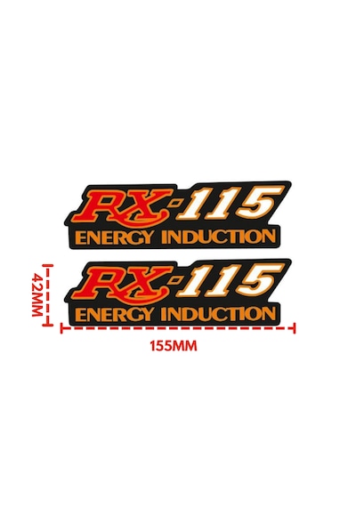 Yamaha Rx 115 Damla Sticker Takım-arr3071 Siyah - Kırmızı