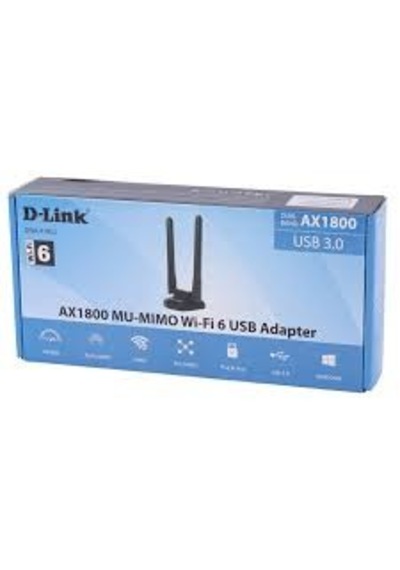 D-link Dwa-x1852 Kablosuz Ax1800 Wi-fi 6 Dual Band 2 Harici Antenli Ve Uzatma Kablolu Usb 3.0 Adaptör