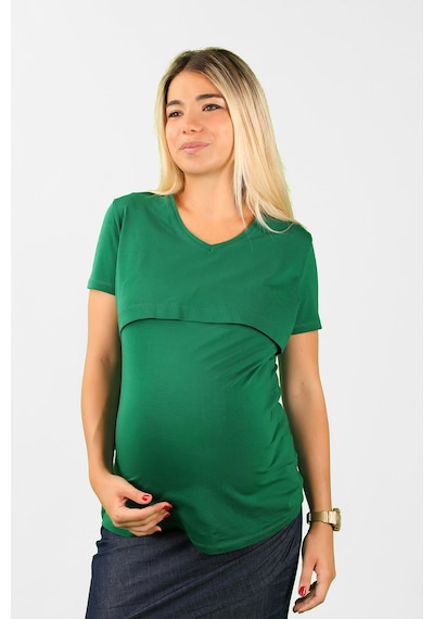 Kadın Emzirme T-Shirt Koyu Yeşil