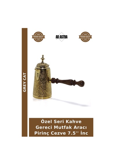 Özel Seri Kahve Gereci Mutfak Aracı Pirinç Cezve 7.5'' İnc