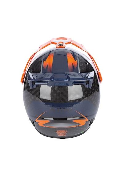 Klim Krios Pro Carbon Echo Adv Rally Motosiklet Kaskı Siyah Oranj Siyah / Oranj