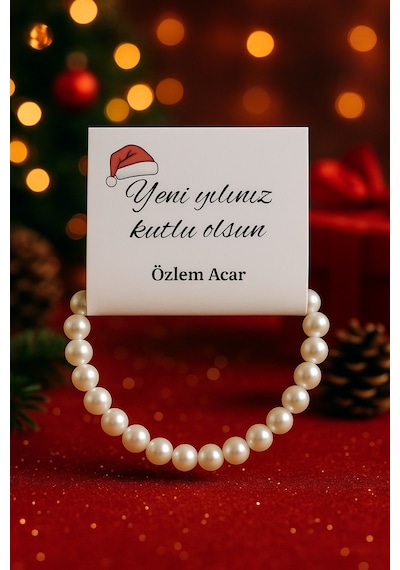 Yeni Yıl Hediyesi - 20 Adet Bileklik - Kişiye Özel Kart - Yılbaşı Hediyesi - Yılbaşı Süsü