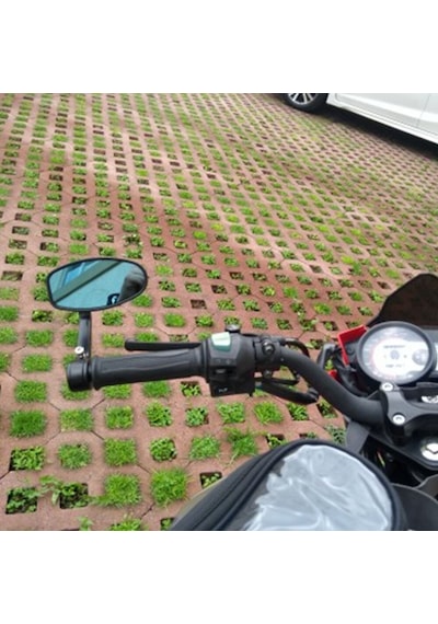 Gidon Direksiyon Ayna Oval. Cafe Racer Bobber. Motosiklet Ayna