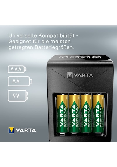 Varta Lcd Plug+plus Şarj Cihazı + 4 2100mah Aa Şarjlı Pil+kılıf