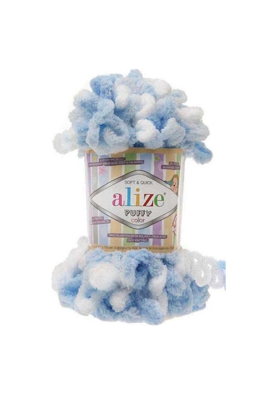Alize Puffy 1 Adet 5865 El Örgü Ipliği Elle Örülen Kalpli Yastık Bebek Battaniyesi Örgü Ipi 5865