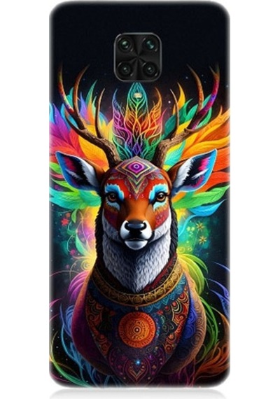 Xiaomi Redmi Note 9 Pro Uyumlu Mistik Ala Geyik Desenli Silikon Kılıf