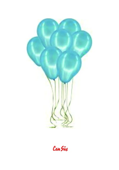 Metalik Balon 10'lu MAVİ
