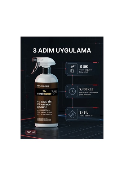 Araç Oto Su Bazlı Zift Ve Katran Sökücü Sprey 500ml Basılısk