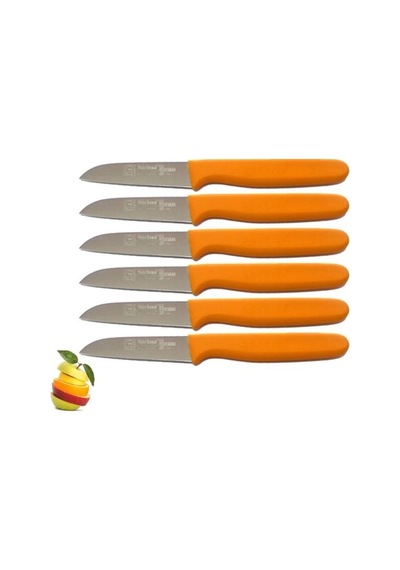 Sürbisa 6 Adet Turuncu 61007 Meyve Bıçağı Boy 7.5 cm