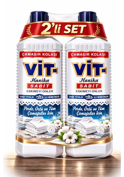 Vit - Çamaşır Kolası 500 Ml Perde Örtü Ve Tüm Çamaşırlarda Eskimeyi Önler 500 ML